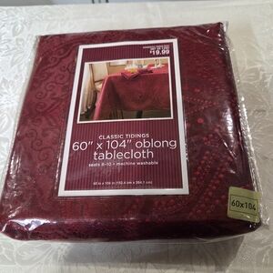 Target Burgundy Oblong Tablecloth